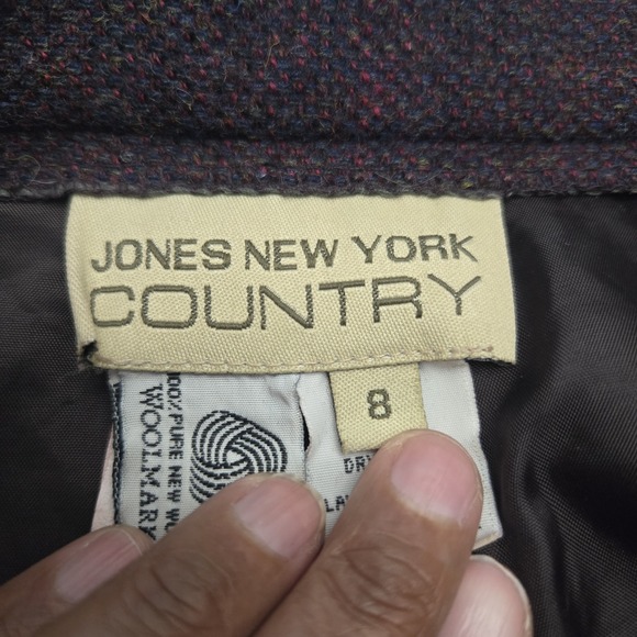 Vintage Jones New York Country Wool Tweed Lined‎ 8 Hipster Quiet Luxury Heritage - Picture 5 of 10